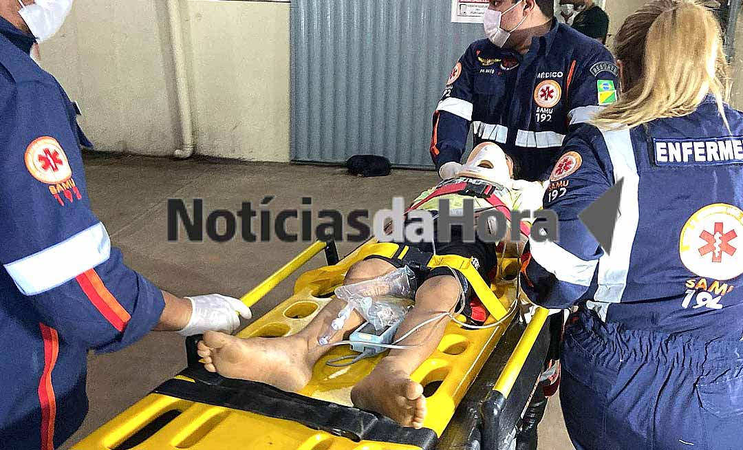 Criança de sete anos perde controle de bicicleta e colide contra caminhão no bairro Plácido de Castro, região da Baixada da Sobral