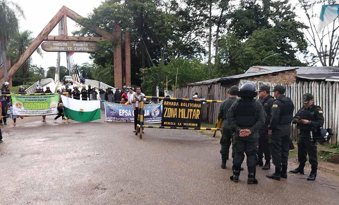 Protesto em Cobija fecha parcialmente a fronteira com o Acre devido ao aumento no preço de alimentos
