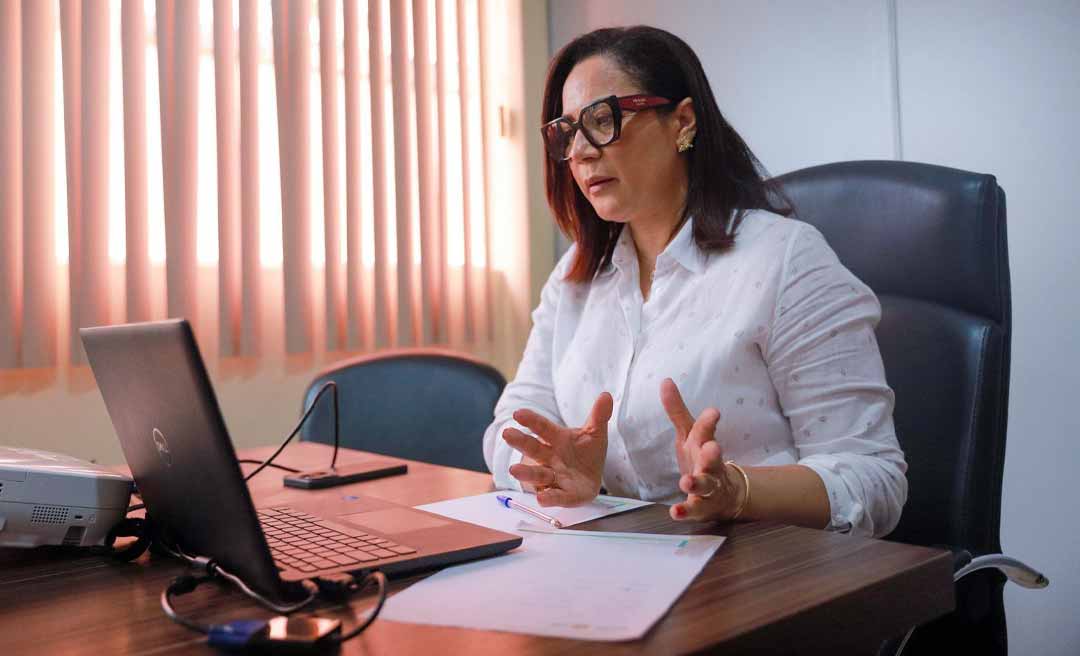 Vice-governadora Mailza reforça monitoramento das chuvas e rios no Acre em videoconferência com secretárias municipais