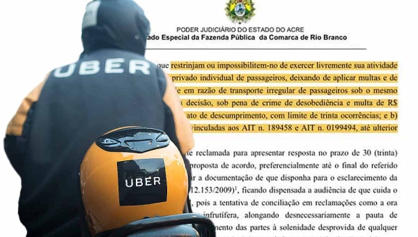 Justiça libera atuação de moto uber em Rio Branco; após decisão favorável, RBTrans terá que suspende multas do trabalhador 