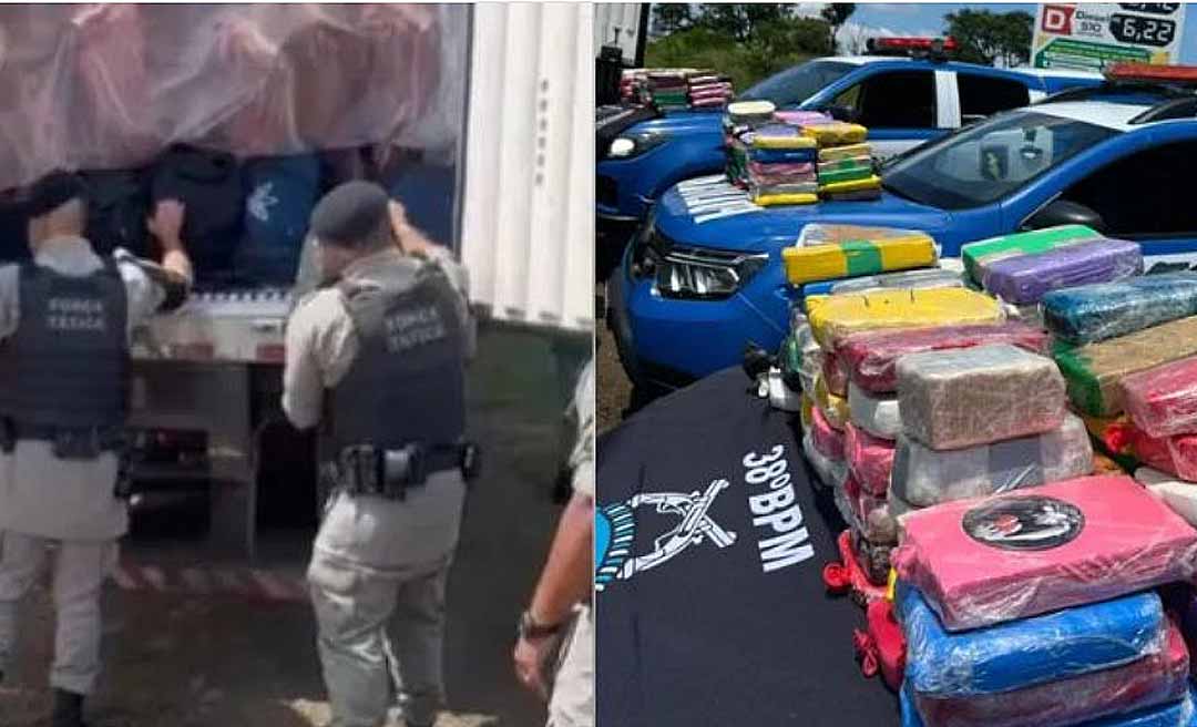 Caminhão que saiu do Acre carregado com carne bovina é aprendido em Goiás “recheado” de cocaína