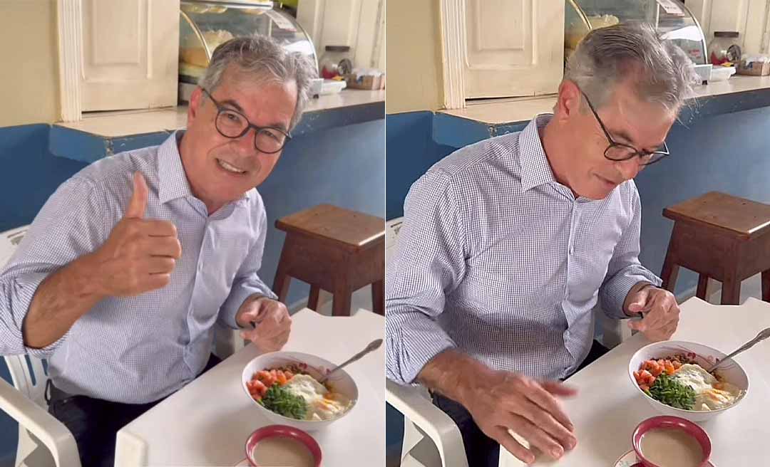 De olho no Senado, Jorge Viana come baixaria no Mercado de Sena Madureira