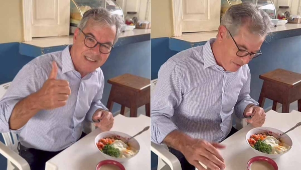 De olho no Senado, Jorge Viana come baixaria no Mercado de Sena Madureira