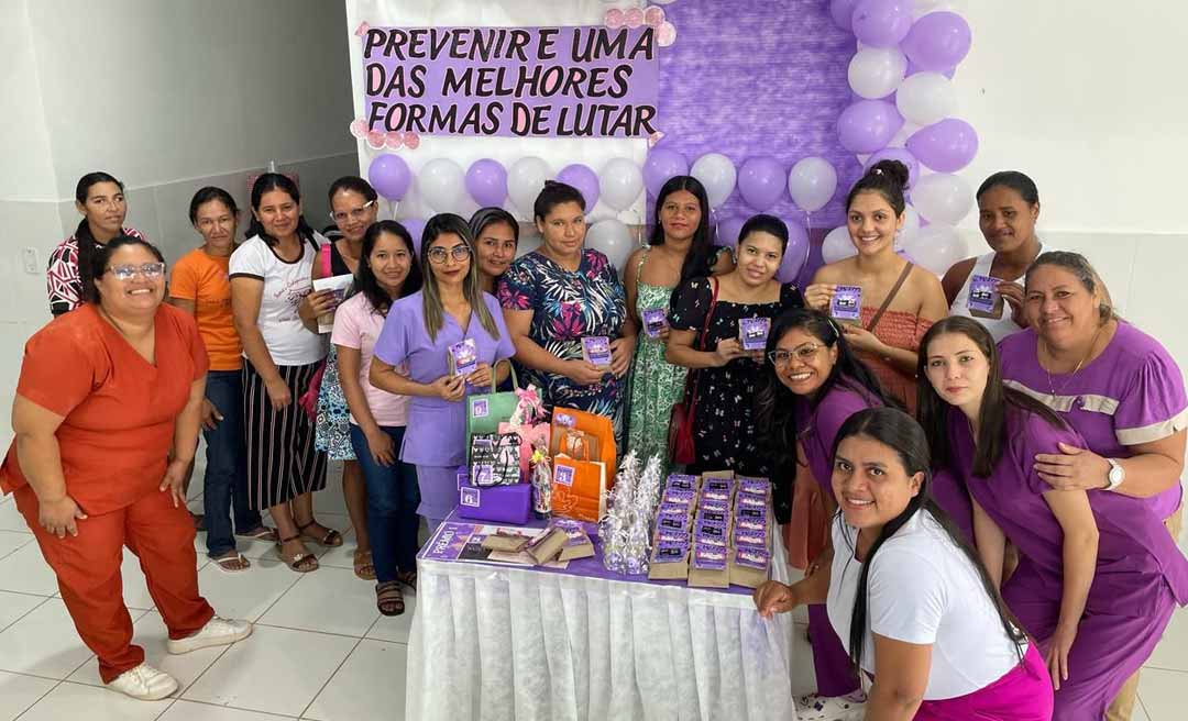 Prefeitura de Assis Brasil promove ação alusiva ao Março Lilás na UBS Terezinha Batista dos Santos