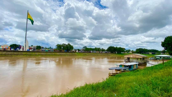 Tendência de vazante! Nível do Rio Acre diminui 17 centímetros em Rio Branco e marca 15,43 metros nesta quarta-feira