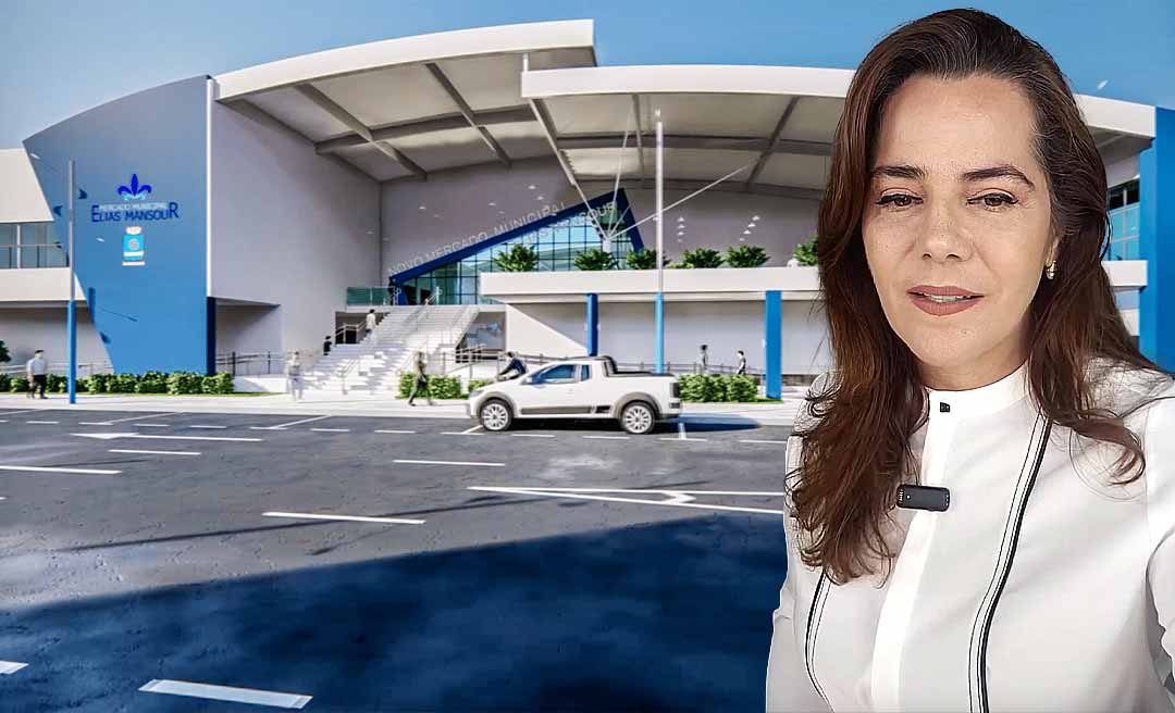 Obra de construção do novo Mercado Municipal Elias Mansour tem as digitais de Mara Rocha; quando deputada, ela destinou uma emenda de R$ 5 milhões