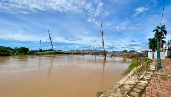 Nível do Rio Acre continua baixando em Rio Branco, aponta Defesa Civil