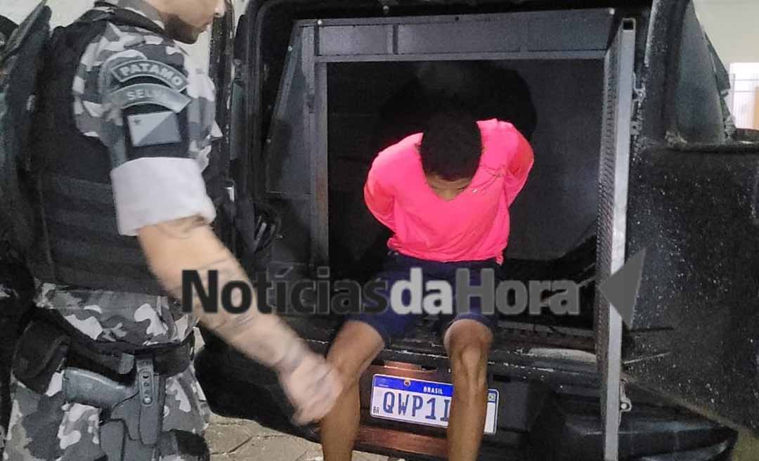 Rotam prende dois homens e apreende menor por tráfico de drogas em Rio Branco