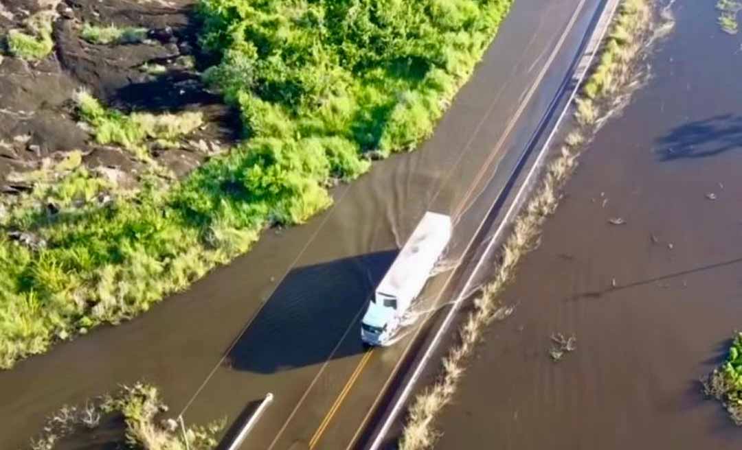 Nível do Rio Madeira sobe e BR-425 segue interditada devido a alagamento
