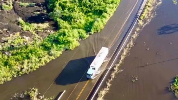 Nível do Rio Madeira sobe e BR-425 segue interditada devido a alagamento