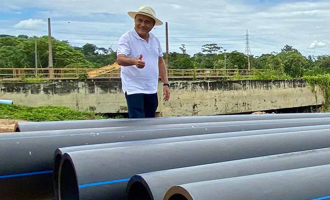 Bocalom visita Estação de Captação de Água (ETA II) e acompanha chegada de materiais para reconstrução da unidade de abastecimento