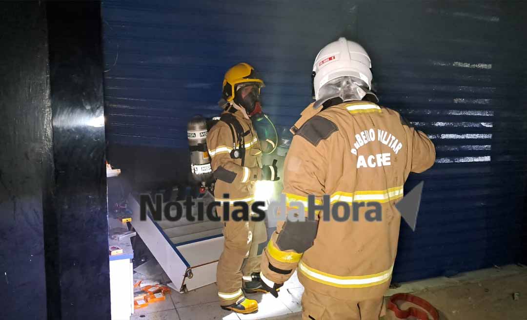 Corpo de Bombeiros age rápido e evita destruição de duas lojas por incêndio na Capital