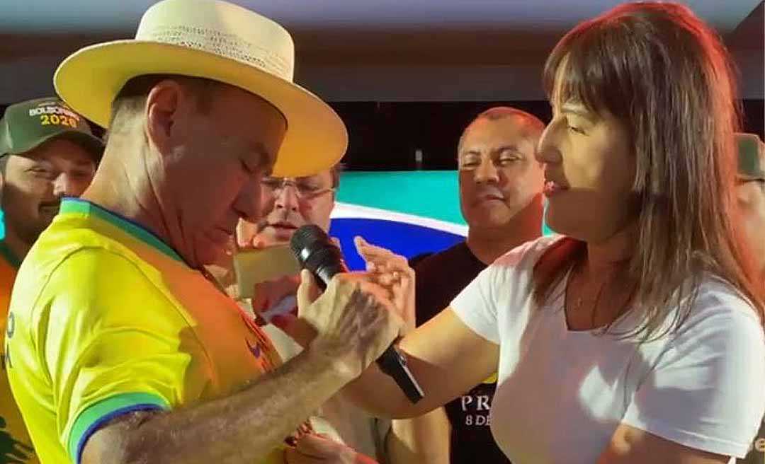 Com batom e desabafo, primeira-dama e prefeito de Rio Branco reforçam clamor por anistia durante ato da Direita