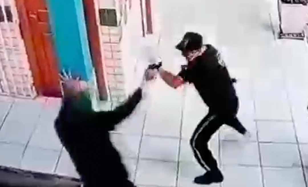 Imagens de segurança revelam detalhes do assassinato de vigilante em escola pública na Baixada da Sobral