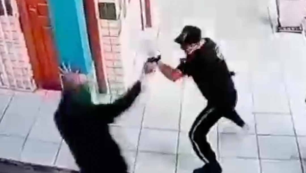 Imagens de segurança revelam detalhes do assassinato de vigilante em escola pública na Baixada da Sobral