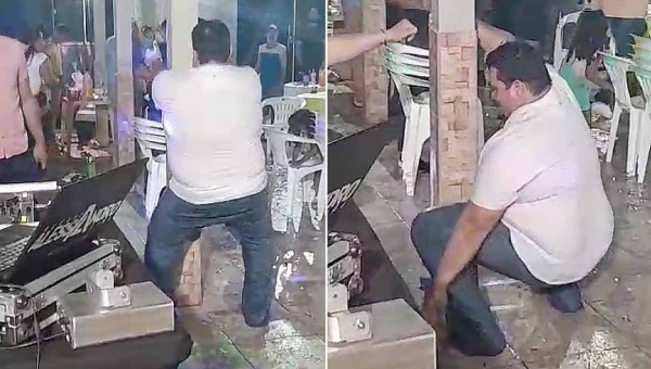 “Vai, Carlinho! Prefeito de Brasiléia viraliza dançando até o chão em festa no município