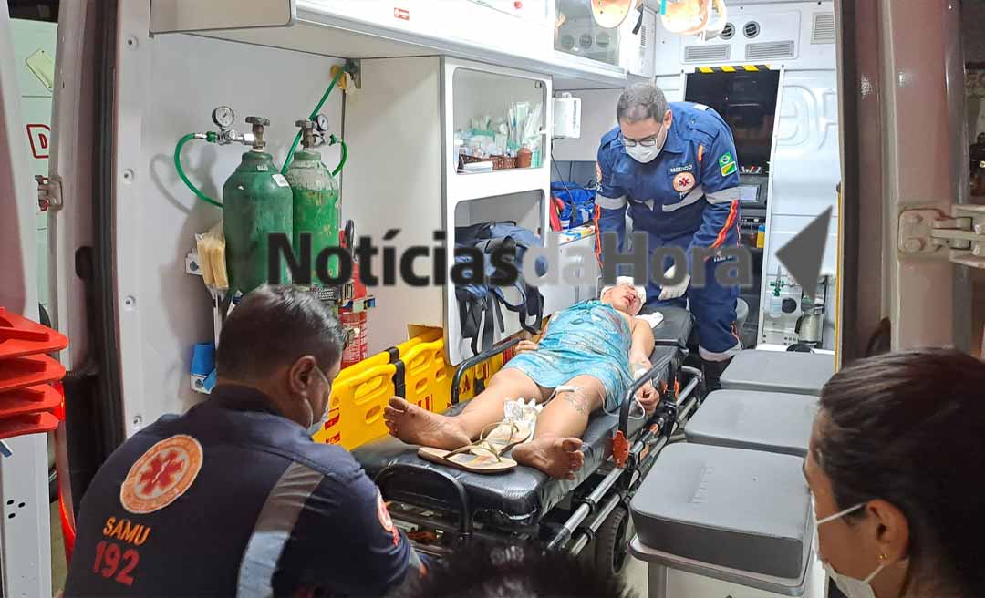 Mulher grávida é brutalmente espancada no Centro de Rio Branco; vítima é encaminhada ao PS em estado grave