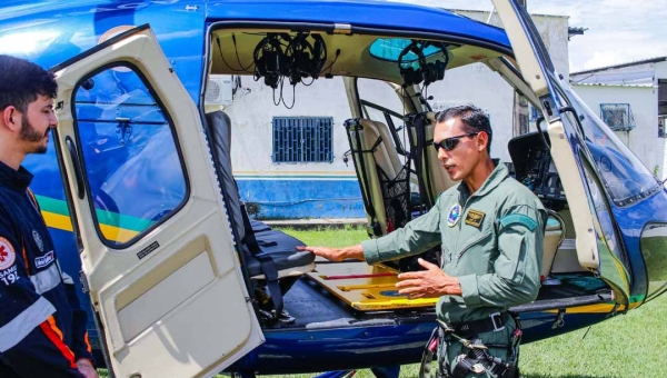 Estado disponibiliza helicóptero Harpia 3 para prestar serviços de forma definitiva no Juruá