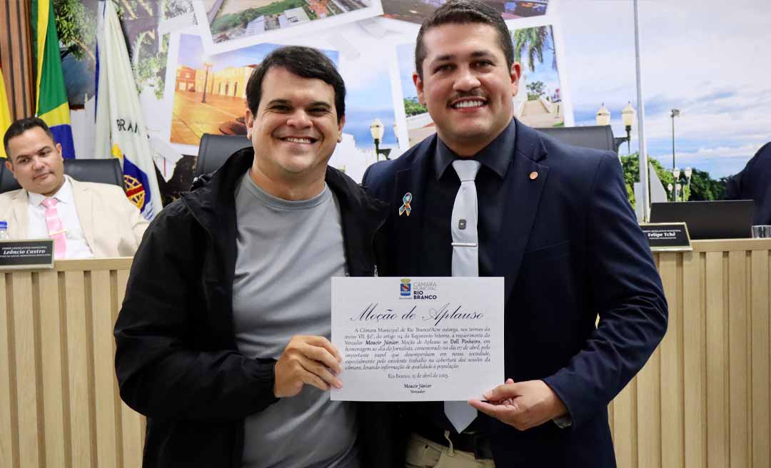 Reconhecimento pelo trabalho: Câmara de Rio Branco homenageia jornalistas com Moção de Aplauso