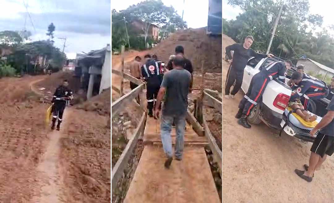 Morador denuncia descaso do poder público após idosa ser transportada em carroceria por falta de acesso para ambulância no Apolônio Sales