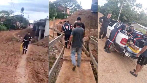 Morador denuncia descaso do poder público após idosa ser transportada em carroceria por falta de acesso para ambulância no Apolônio Sales