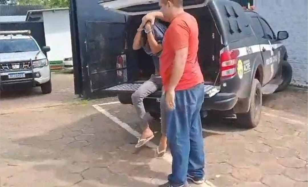 Homem é preso em Rio Branco acusado de tentativa de feminicídio em Rondônia; vítima sofreu perfurações no abdômen, perna, quadril e braço