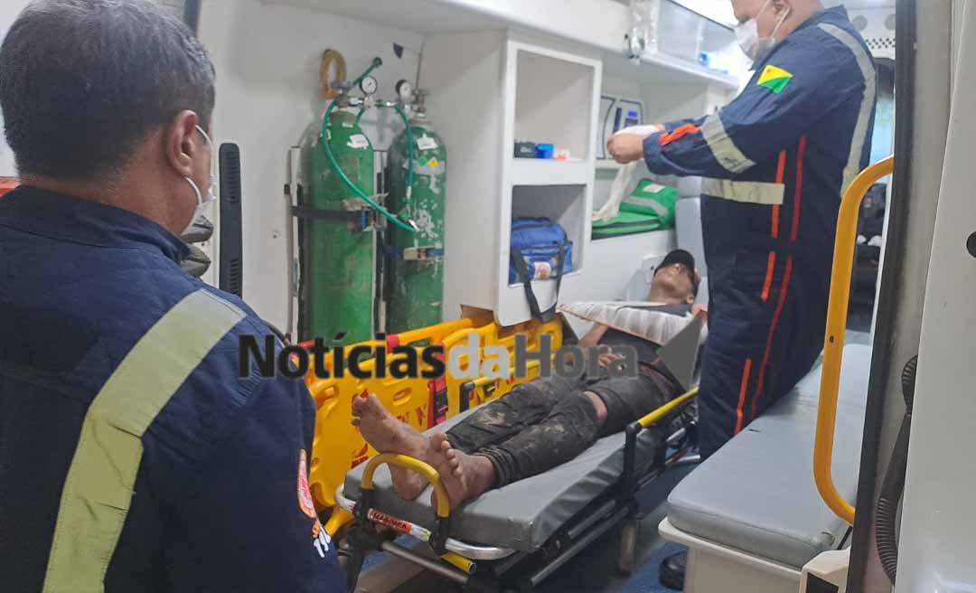 Homem é brutalmente espancado com barra de ferro por membros de facção criminosa no Preventório, em Rio Branco