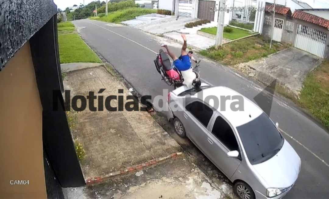 Motociclista sofre pico de pressão, fica desacordado e colide na traseira de veículo em Cruzeiro do Sul