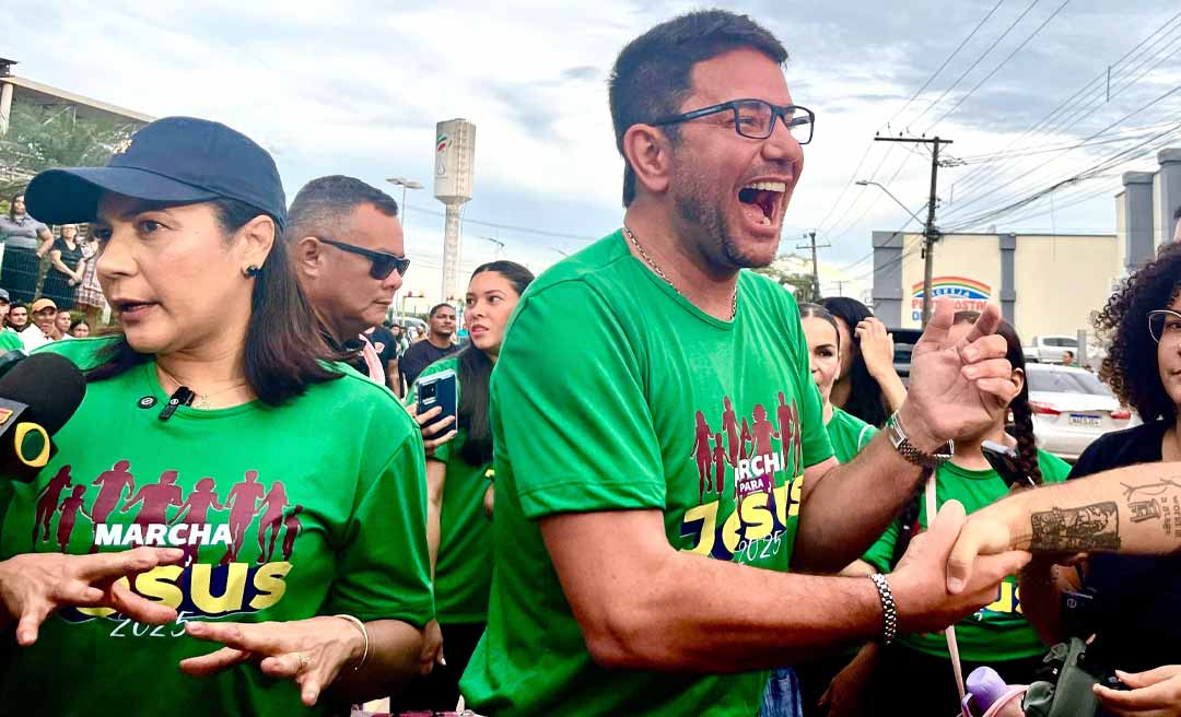 Gladson Cameli e Mailza Assis participam da Marcha para Jesus 2025 em Rio Branco: “Um momento de fé, união e renovação de esperança”