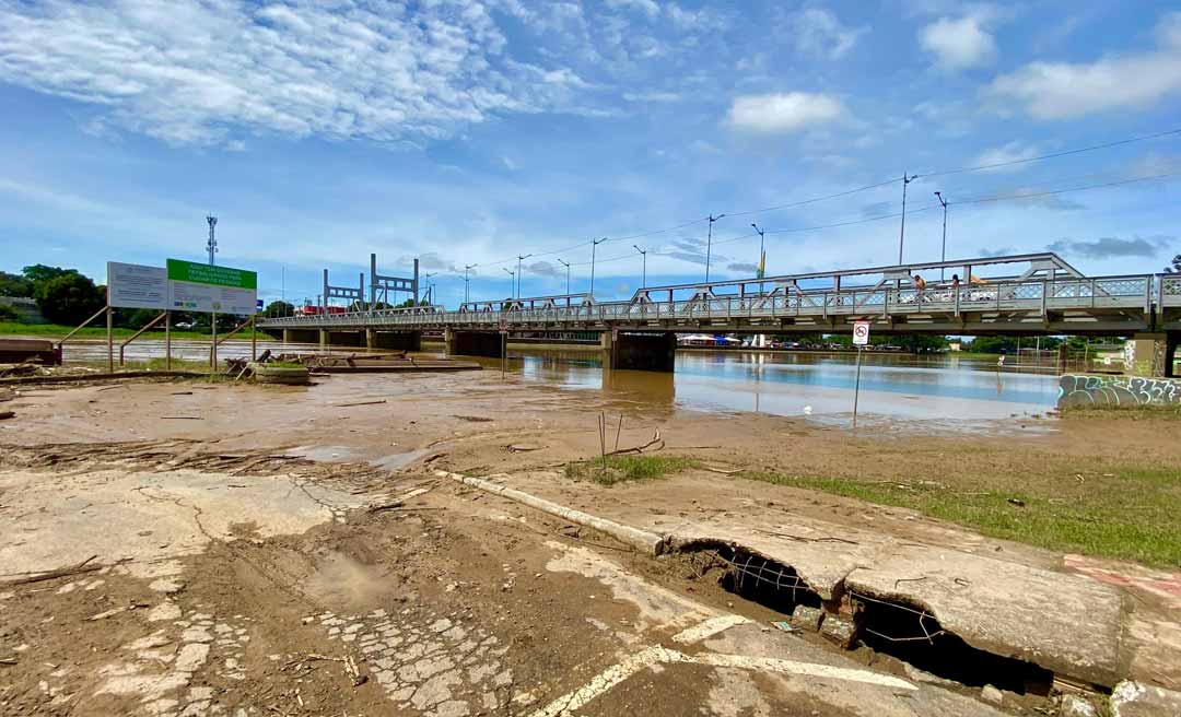 Nível do Rio Acre marca menos de cinco metros na Capital nesta segunda-feira