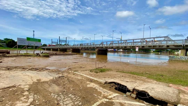 Nível do Rio Acre marca menos de cinco metros na Capital nesta segunda-feira