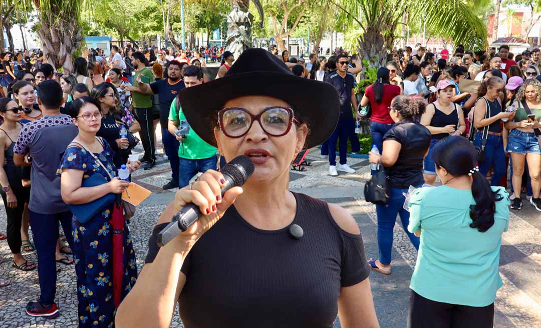 Servidores da Educação de Rio Branco protestam e intensificam greve por reajustes; Bocalom diz que está aberto ao diálogo