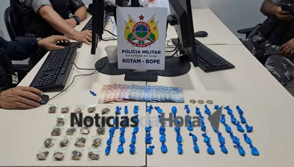 Ex-presidiário é preso pela ROTAM ao ser flagrado vendendo drogas em Rio Branco