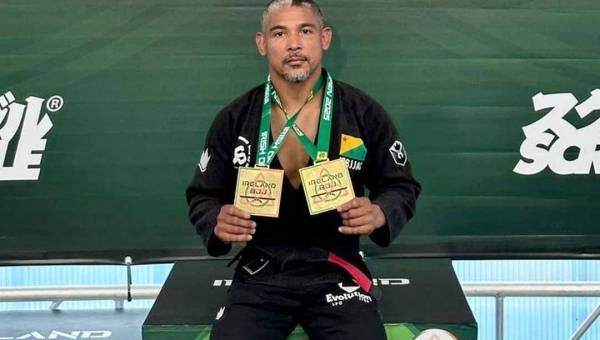 Lutador acreano, mestre ‘Jacaré’, brilha na Irlanda e conquista duas medalhas de ouro no Irish Open de Jiu-Jítsu