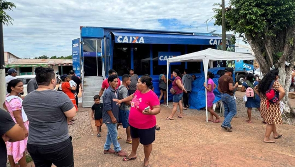 Caminhão da Caixa permanecerá por um mês em Boca do Acre e inicia atendimentos nesta quarta-feira