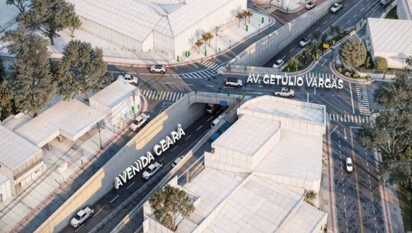 Trecho do Colégio de Aplicação é parcialmente interditado para serviços de perfuração em obras do viaduto da Ceará