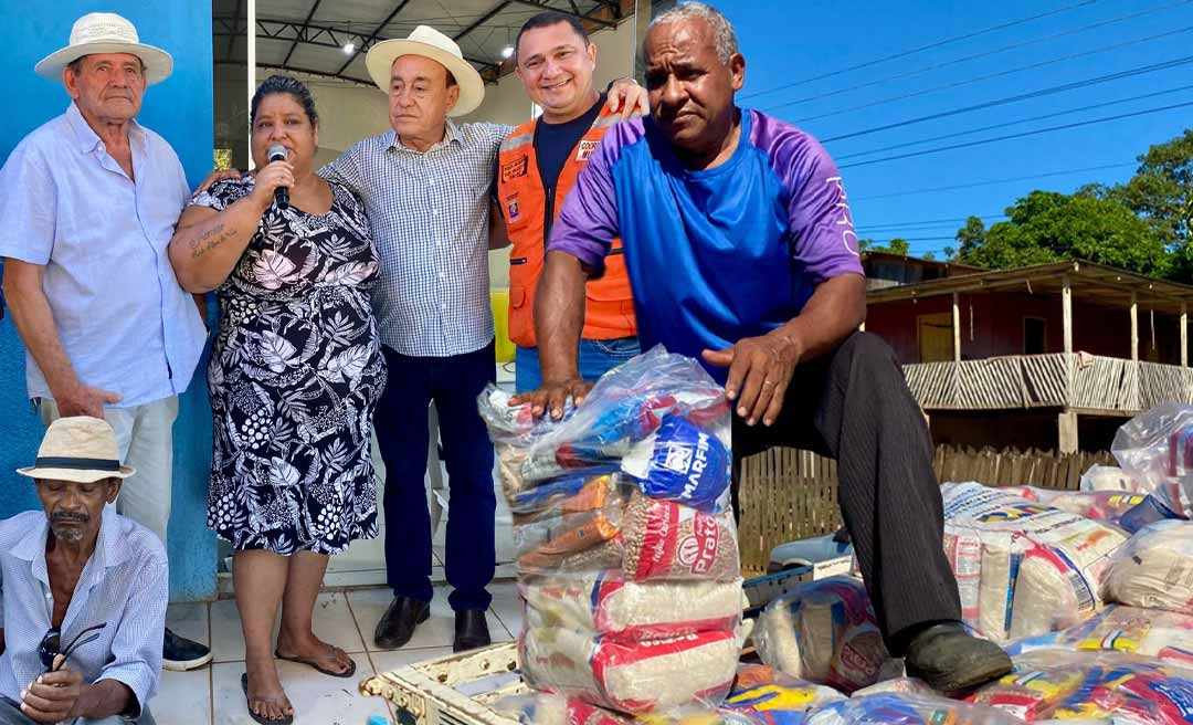 Prefeito Tião Bocalom entrega cestas básicas a famílias do Belo Jardim atingidas por desastres naturais