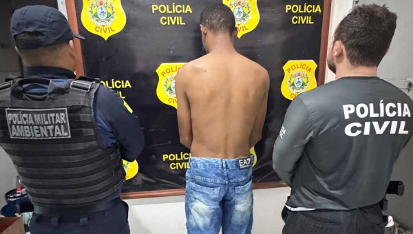 Polícias Civil e Militar prendem autor de tentativa de feminicídio em Marechal Thaumaturgo
