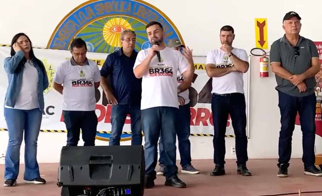 Prefeito de Tarauacá recepciona Caravana “BR-364 Pede Socorro” e diz que cidade depende da rodovia: “Desde a vinda do alimento até o transporte das pessoas"