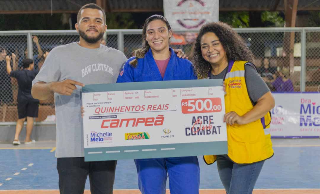 Com apoio de Michelle Melo, Campeonato Acre Combat de Jiu-Jitsu reúne atletas e celebra superação
