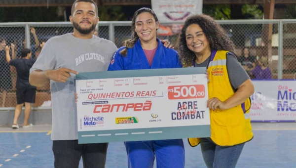 Com apoio de Michelle Melo, Campeonato Acre Combat de Jiu-Jitsu reúne atletas e celebra superação
