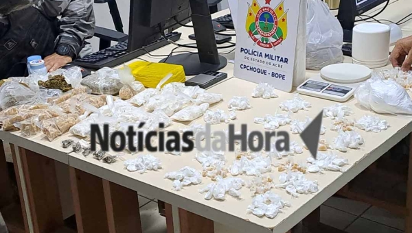 Homem é preso com cerca de 4 kg de drogas após denúncia no bairro Wanderley Dantas