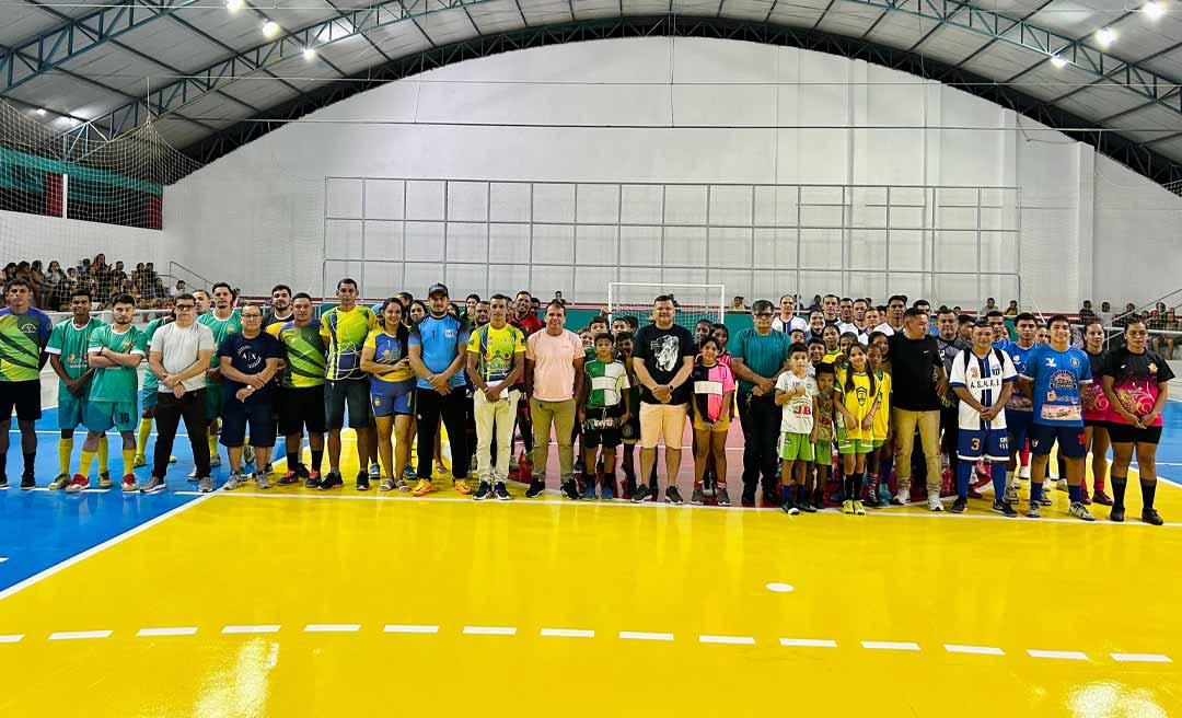 Prefeito Jerry Correia reinaugura Ginásio Poliesportivo Sidney Nascimento com torneio para a comunidade