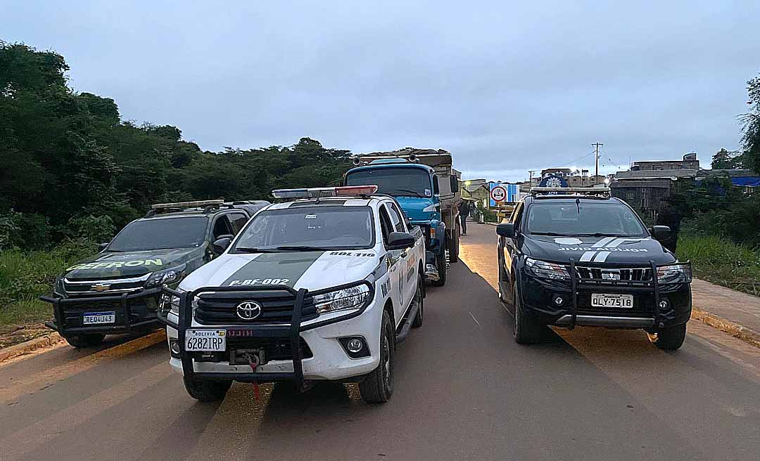 Operação integrada das polícias do Acre recupera caminhão roubado na zona rural de Acrelândia