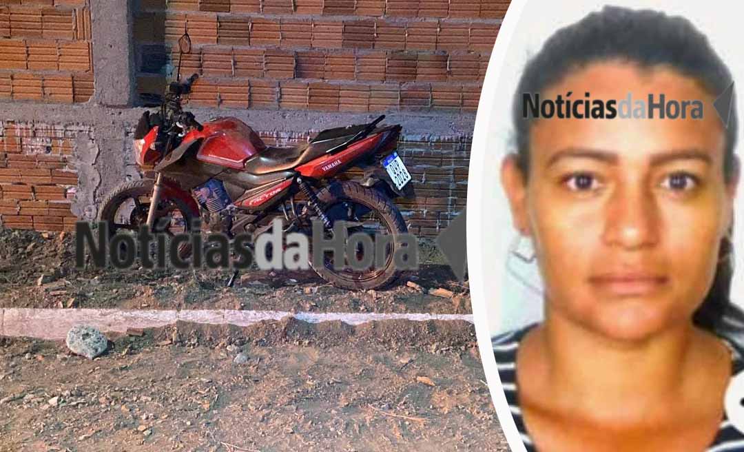 Mulher morre após colidir motocicleta contra muro de residência no bairro Placas, parte alta de Rio Branco