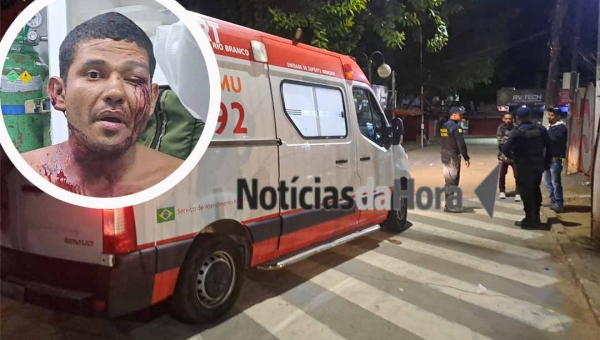 Homem é vítima de tentativa de homicídio com golpes de arma branca no centro de Rio Branco