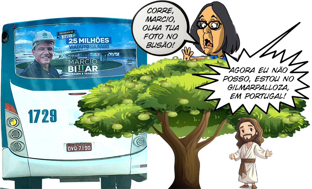 Enquanto circulam os busdoors de pré-campanha em Rio Branco, Marcio Bittar debate o futuro do Acre e do Brasil em Portugal