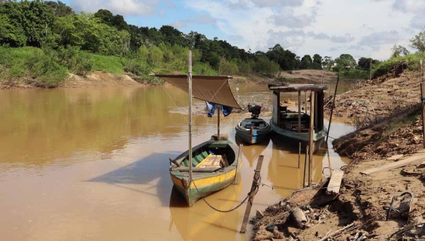 Rio Acre atinge pior nível dos últimos 11 anos na Capital, manancial marcou 1,85 metro na manhã desta terça-feira