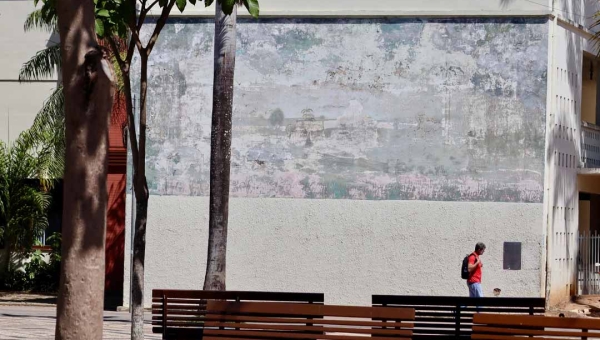 MPAC deve solicitar restauração do painel de Hélio Melo em muro do Colégio Estadual Barão do Rio Branco