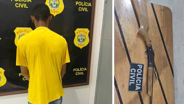 Homem é preso por posse ilegal de arma em operação policial no interior do estado